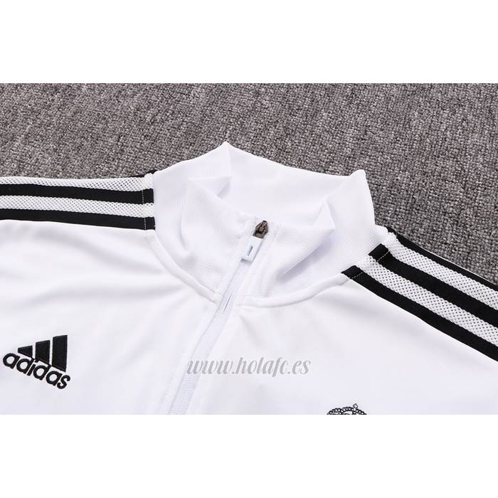 Chandal de Chaqueta del Real Madrid Nino 2022-2023 Blanco y Purpura